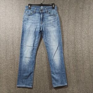 Men's 7 For‎ All Mankind Slimmy Jeans 28 x 27.5 Blue Denim Straight Leg